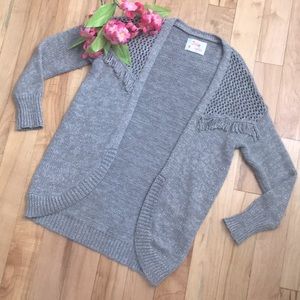 Justice knit gray cardigan